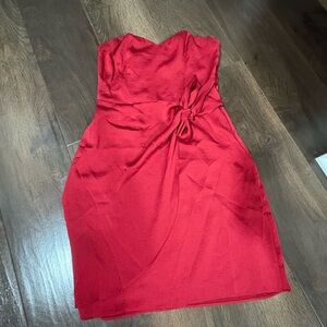 Red Strapless Dress